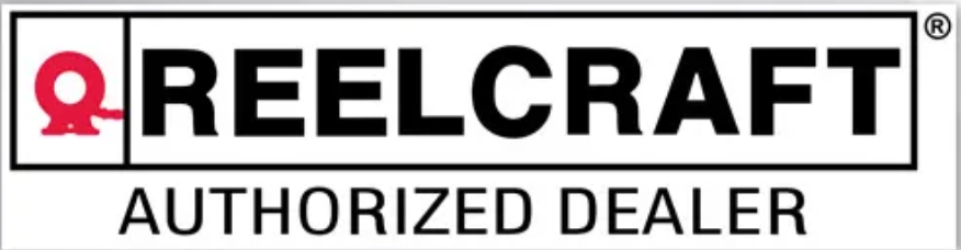 Reelcraft® authorized dealer sign with distinctive red and black branding, indicating an official retailer of Reelcraft products at Air Centers of Florida.
